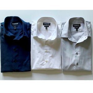 3 Express 1MX Button Down Shirts Mens Extra Slim Fit Size Small